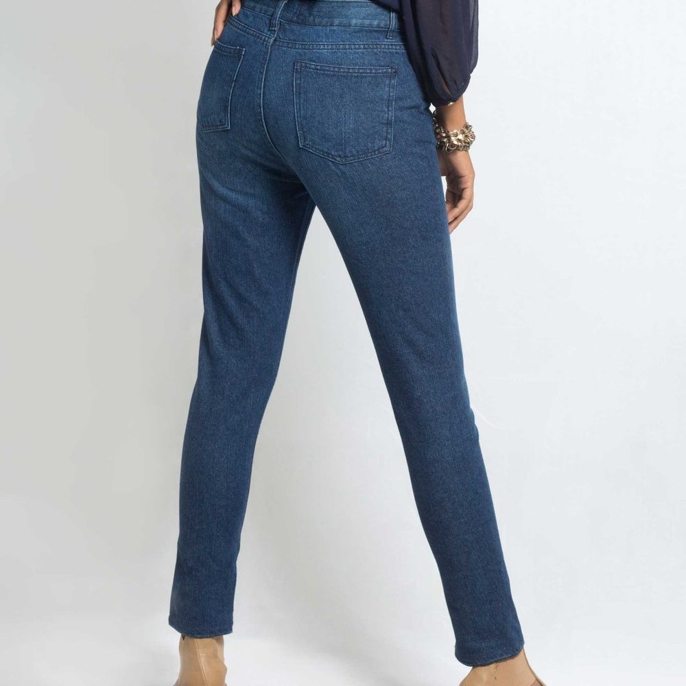 OLGYN Non Stretch Medium Blue Denim Pant Slim Fit - Picture 2 of 5